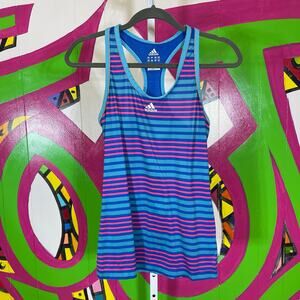 Adidas, Vintage Striped Racerback Tank Top. Size Small. Excellent condition!